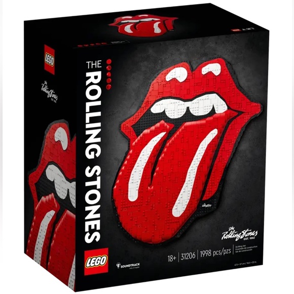Lego 31206 The Rolling Stones Logo Tongue Lips Wall Decor Retired New Sealed